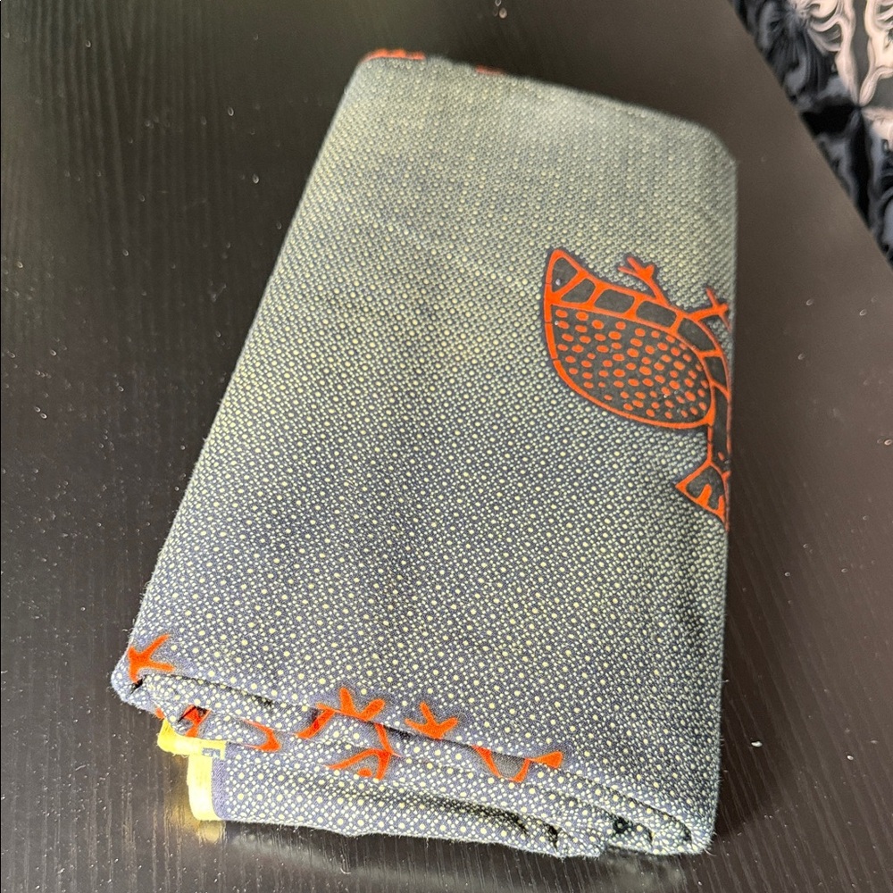 6yds Green and Orange Patterned Fabric